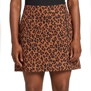 NWT Lady Hagan 17" Wrap Skort Classic Leopard Print Golf Tennis Skirt Athletic 4